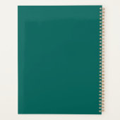 Eenvoudig Minimalistisch Blauwgroen 2024 wekelijks Planner (Achterkant)