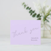 Eenvoudig minimalistisch Bleek lavender Weddenscha (Staand voorkant)