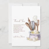 Eenvoudig minimalistisch Boho Bakery Chef Baby sho Bedankkaart (Voorkant)