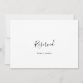 Eenvoudig minimalistisch bordje voor bruiloft gere (Achterkant)