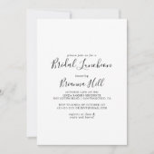 Eenvoudig minimalistisch bridal Luncheon-Vrijgezel Kaart (Voorkant)