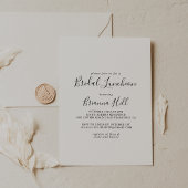 Eenvoudig minimalistisch bridal Luncheon-Vrijgezel Kaart