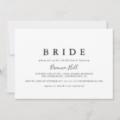 Eenvoudig minimalistisch bruid Vrijgezellenfeest Kaart (Voorkant)