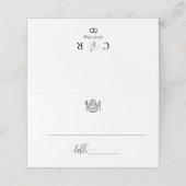 Eenvoudig minimalistisch bruiloft Escort gevouwen Plaatskaartje (Buitenkant ongevouwen)