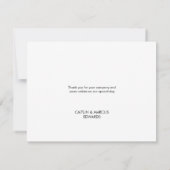 Eenvoudig minimalistisch bruiloft foto Hartelijk d Kaart (Achterkant)