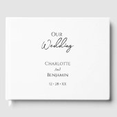 Eenvoudig minimalistisch bruiloft gastenboek (Voorkant)