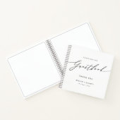 Eenvoudig minimalistisch bruiloft gastenboek notitieboek (Binnen)