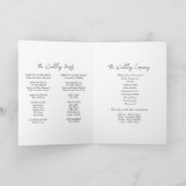 Eenvoudig minimalistisch bruiloft gevouwen program programma (Binnen)