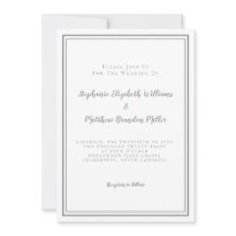 Eenvoudig minimalistisch bruiloft grijs wit chic l