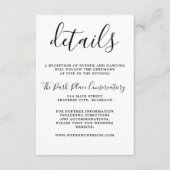 Eenvoudig Minimalistisch bruiloft met True Simplic Informatiekaartje (Voorkant)