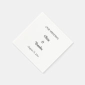 Eenvoudig minimalistisch bruiloft Napkins Servet (Hoek)