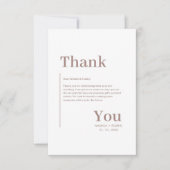 Eenvoudig minimalistisch bruin elegant bedankkaart (Voorkant)