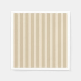 Eenvoudig Minimalistisch Bruin Tane Gestreepte Kar Servet