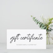 Eenvoudig minimalistisch cadeaubon voor kleine bed (Staand voorkant)