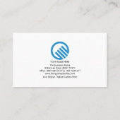 Eenvoudig minimalistisch CEO-ventilatorsysteem Visitekaartje (Achterkant)