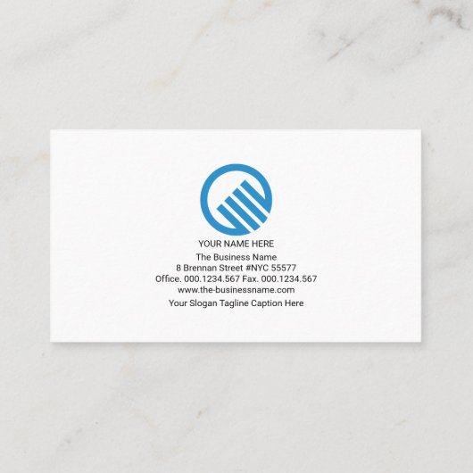 Eenvoudig minimalistisch CEO-ventilatorsysteem Visitekaartje (Achterkant)