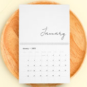 Eenvoudig minimalistisch chique script schrijven 2 kalender