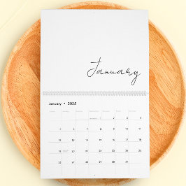 Eenvoudig minimalistisch chique script schrijven 2 kalender