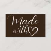 Eenvoudig minimalistisch chocolade gemaakt met lie visitekaartje (Voorkant)