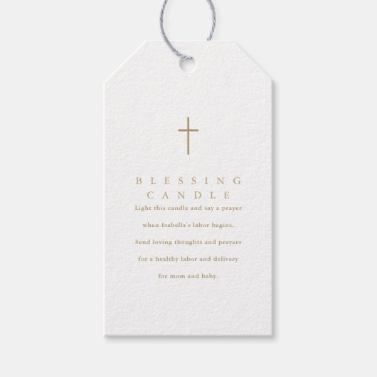 Eenvoudig minimalistisch Christelijk zegeningskaar Cadeaulabel (Voorkant)