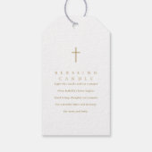 Eenvoudig minimalistisch Christelijk zegeningskaar Cadeaulabel (Achterkant)