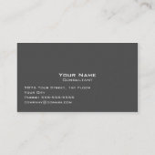 Eenvoudig minimalistisch consultant Visitekaartje (Achterkant)