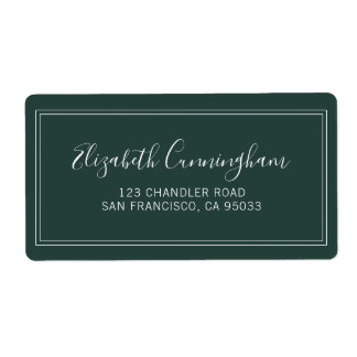 Eenvoudig Minimalistisch Cursief Script Return-adr Etiket