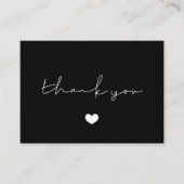 Eenvoudig minimalistisch Dank u voor de bijsluiter Visitekaartje (Voorkant)