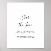 Eenvoudig minimalistisch delen van het Liefde Hash Poster (Voorkant)
