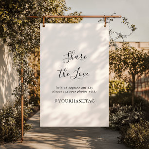 Eenvoudig minimalistisch delen van het Liefde Hash Poster