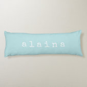 Eenvoudig minimalistisch design Blauw op maat Lichaamskussen (Achterkant)