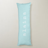 Eenvoudig minimalistisch design Blauw op maat Lichaamskussen (Achterkant (Verticaal))