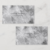 Eenvoudig minimalistisch design grijs visitekaartje (Voorkant / Achterkant)