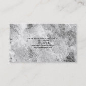 Eenvoudig minimalistisch design grijs visitekaartje (Achterkant)