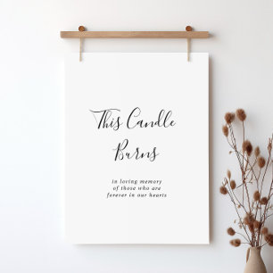 Eenvoudig Minimalistisch Deze Kaars Brandt Bord Poster