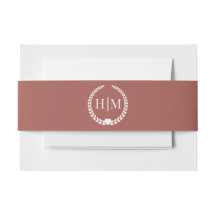 Eenvoudig minimalistisch diep terracotta monogram