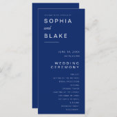 Eenvoudig minimalistisch donker saffier bruiloft p (Voorkant / Achterkant)