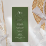 Eenvoudig minimalistisch|Donker salie bruiloft din Menu<br><div class="desc">Dit eenvoudige minimalistische|donkere wijze huwelijksdiner menu is perfect voor een elegante bruiloft. Het klassieke ontwerp is voorzien van rustieke donkere salie en ivoren typografie met een moderne minimale uitstraling. QSD115</div>