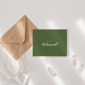 Eenvoudig minimalistisch|Donker Wijze Mijn bruidsm Notitiekaartje