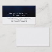 Eenvoudig minimalistisch donkerblauw Visitekaartje (Voorkant / Achterkant)