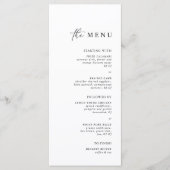 Eenvoudig minimalistisch donkerbruin en witwasavon menu (Voorkant)