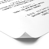 Eenvoudig Minimalistisch Drink-menu Poster (Hoek)