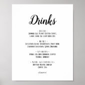 Eenvoudig Minimalistisch Drink-menu Poster (Voorkant)