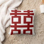 Eenvoudig minimalistisch dubbelgeluk Chinees huwel Kussen (Deken)
