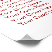 Eenvoudig minimalistisch dubbelgeluk Chinees huwel Poster (Hoek)