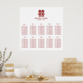 Eenvoudig minimalistisch dubbelgeluk Chinees huwel Poster (Keuken)