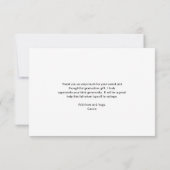 Eenvoudig minimalistisch één foto-Afstuderen Bedankkaart (Achterkant)