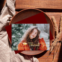 Eenvoudig minimalistisch één foto-Afstuderen Dank 