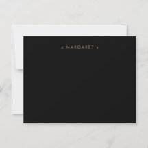 Eenvoudig Minimalistisch Effen Zwart Goud Persoonl