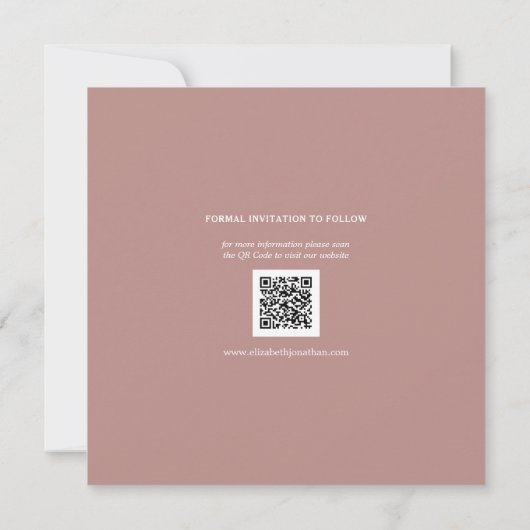 Eenvoudig minimalistisch Elegant Couple Photo Wedd Save The Date (Achterkant)